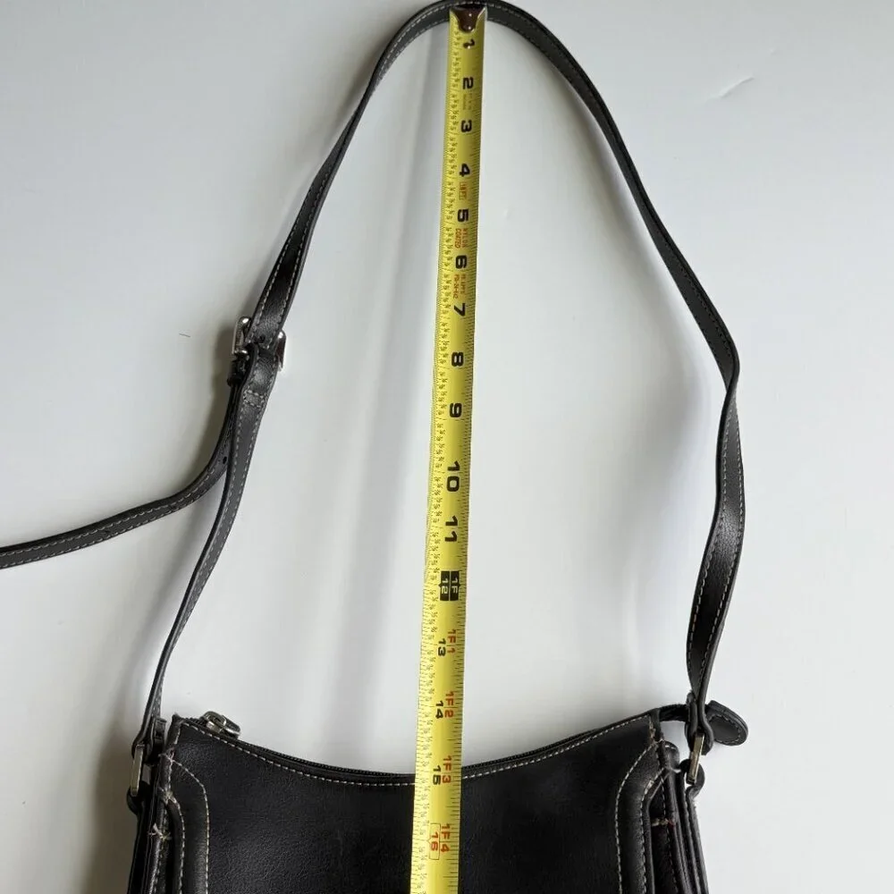 Liz Claiborne Black Leather Shoulder Strap Women's Handbag